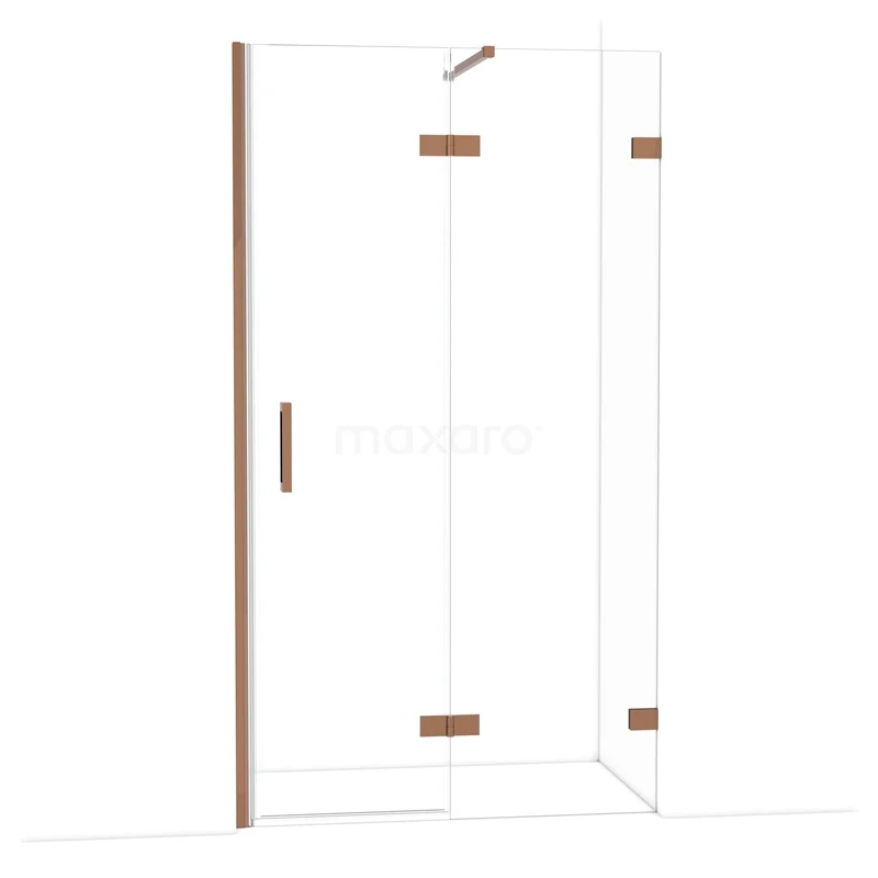 Diamond Douchedeur | 110 cm Glanzend koper Helder glas Draaideur DDB22652120GKP