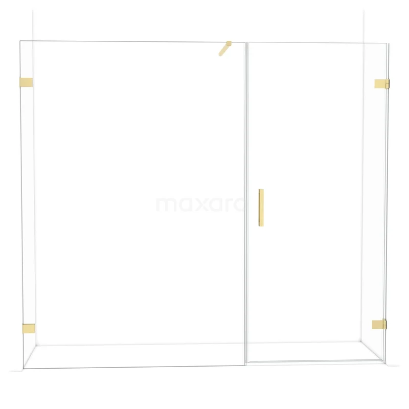 Diamond Douchedeur | 225 cm Lichtgoud Helder glas Draaideur DDC220914120LG Diamond Douchedeur | 225 cm Lichtgoud Helder glas Draaideur DDC220914120LG