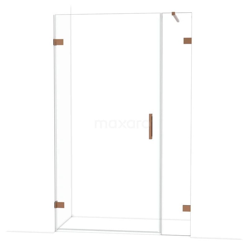 Diamond Douchedeur | 125 cm Glanzend koper Helder glas Draaideur DDC221003120GKP Diamond Douchedeur | 125 cm Glanzend koper Helder glas Draaideur DDC221003120GKP