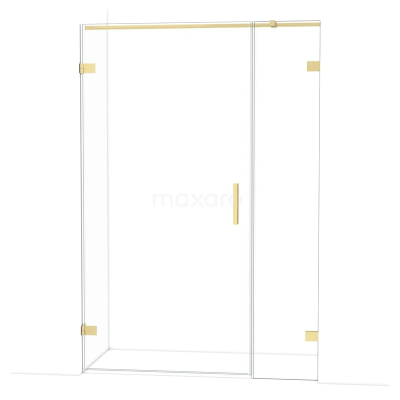Diamond Douchedeur | 135 cm Lichtgoud Helder glas Draaideur DDC221004320LG