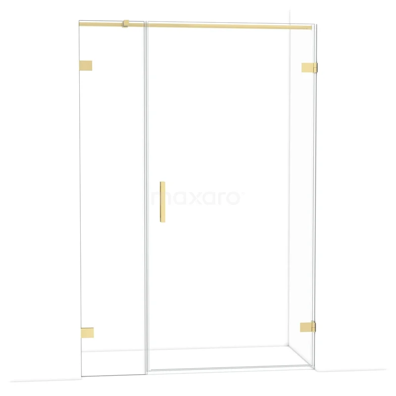 Diamond Shower door | 135 cm Light gold Clear glass Pivot door DDC221004320LG Diamond Shower door | 135 cm Light gold Clear glass Pivot door DDC221004320LG