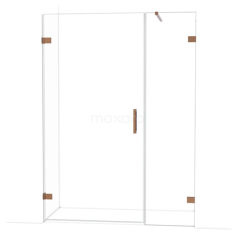 Diamond Douchedeur | 145 cm Glanzend koper Helder glas Draaideur DDC221005120GKP Diamond Douchedeur | 145 cm Glanzend koper Helder glas Draaideur DDC221005120GKP