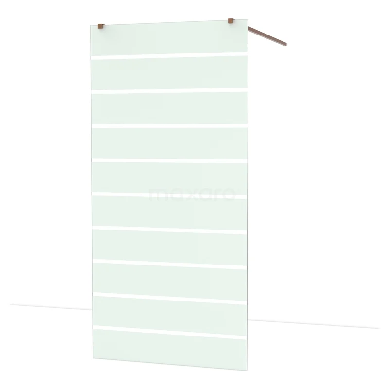 Diamond Inloopdouche | 100 cm Glanzend koper Helder met matte strepen Vrijstaande wand IDF1086GKP Diamond Inloopdouche | 100 cm Glanzend koper Helder met matte strepen Vrijstaande wand IDF1086GKP