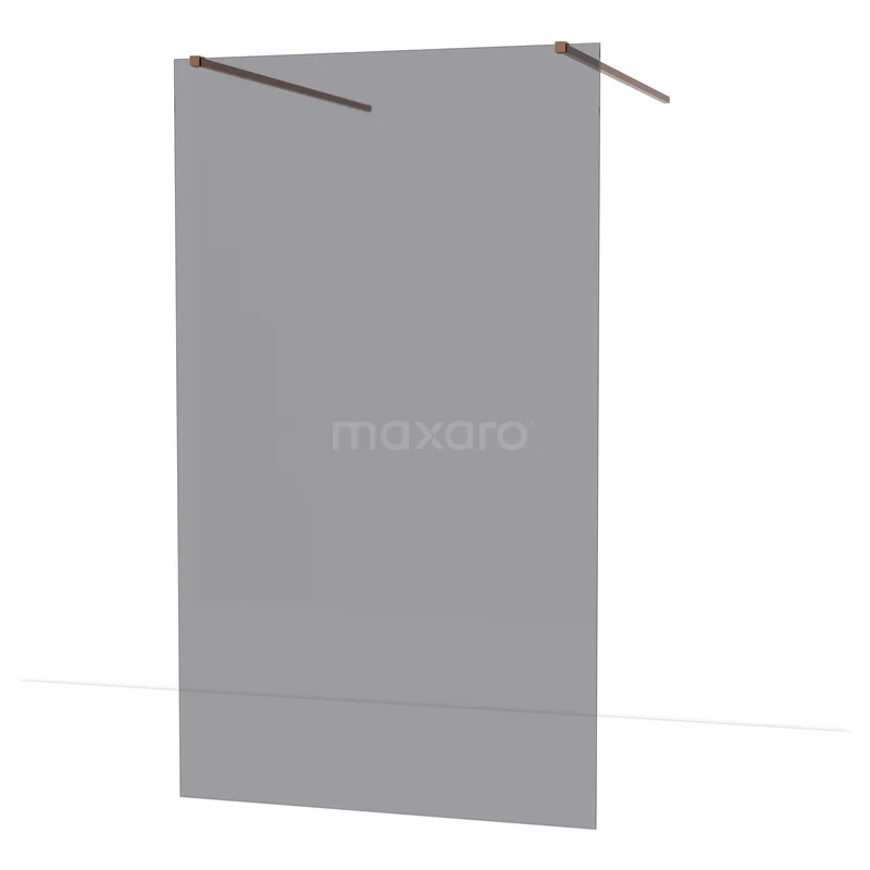 Diamond begehbare Dusche | 120 cm Glänzendes Kupfer Freistehende Wand IDF1281GKP Glasene Duschwand mit klarem Design, transparent und minimalistisch, perfekt für ein modernes Badezimmer.