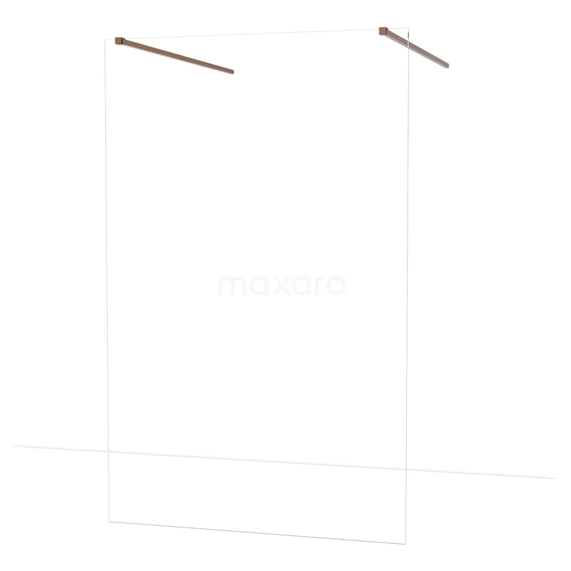 Diamond Inloopdouche | 130 cm Glanzend koper Helder glas Vrijstaande wand IDF1380GKP Diamond Inloopdouche | 130 cm Glanzend koper Helder glas Vrijstaande wand IDF1380GKP