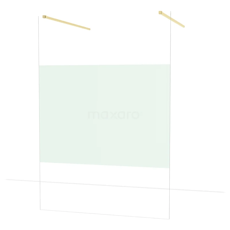 Diamond Inloopdouche | 140 cm Glanzend lichtgoud Helder met matte strook Vrijstaande wand IDF1483GLG Diamond Inloopdouche | 140 cm Glanzend lichtgoud Helder met matte strook Vrijstaande wand IDF1483GLG
