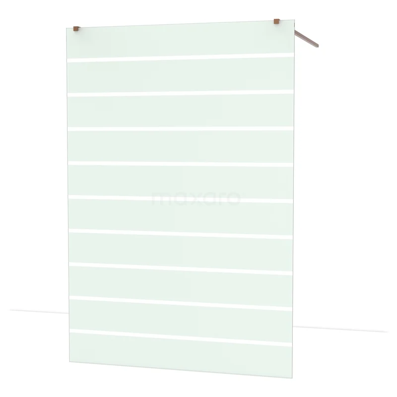 Diamond Inloopdouche | 140 cm Glanzend koper Helder met matte strepen Vrijstaande wand IDF1486GKP Diamond Inloopdouche | 140 cm Glanzend koper Helder met matte strepen Vrijstaande wand IDF1486GKP