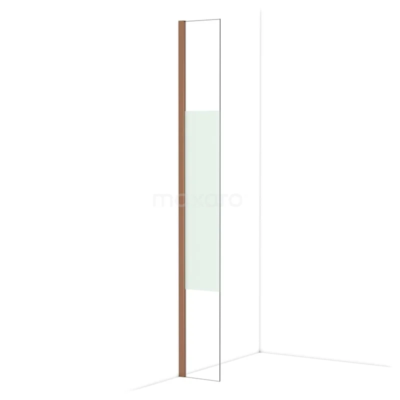 Diamond Inloopdouche | 30 cm Glanzend koper Helder met matte strook Vaste wand IDA03013GKP Diamond Inloopdouche | 30 cm Glanzend koper Helder met matte strook Vaste wand IDA03013GKP