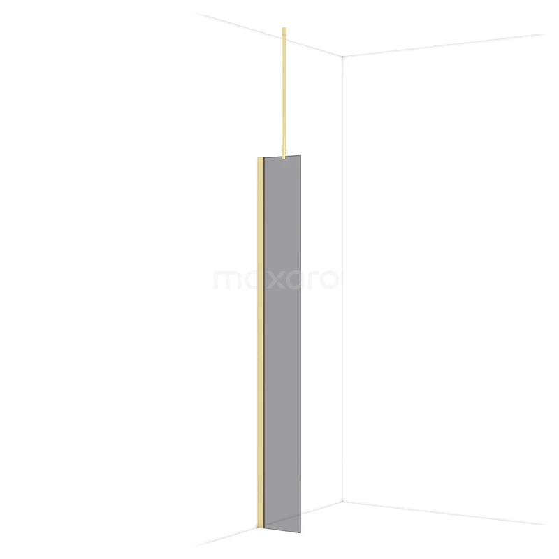 Diamant begehbare Dusche 30cm Kupfer glänzend Rauchglas Festwand IDA03711GLG Graue vertikale Badezimmer-Wandlampe mit integrierter LED-Beleuchtung, schlankem modernem Design und matter Oberfläche.