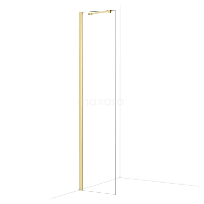 Diamond Walk-in shower | 50 cm Glanzend lichtgoud Clear glass Fixed wall IDA05210GLG Diamond Walk-in shower | 50 cm Glanzend lichtgoud Clear glass Fixed wall IDA05210GLG