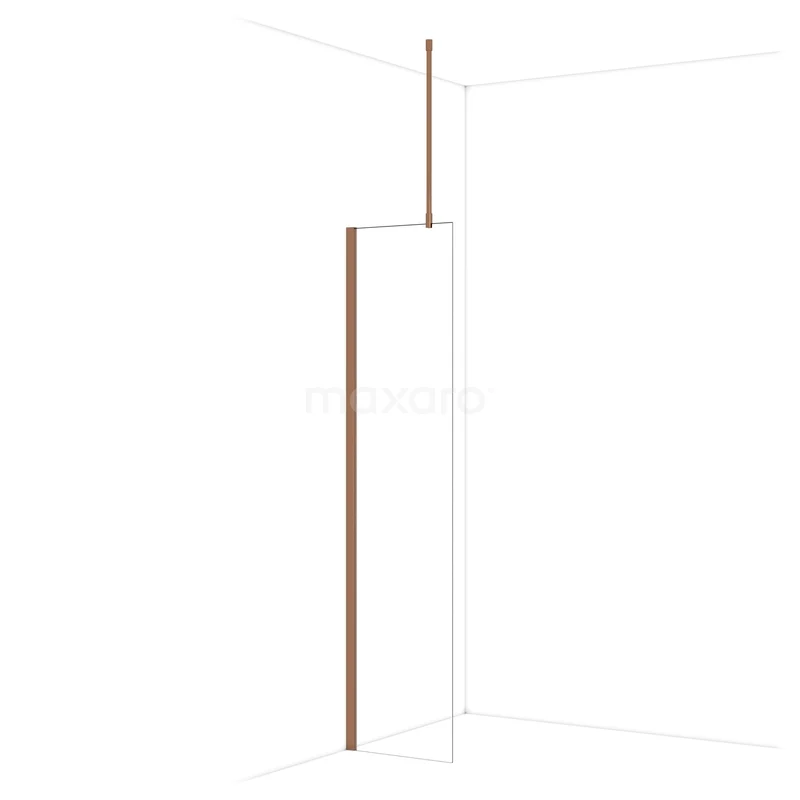 Diamond Inloopdouche | 50 cm Glanzend koper Helder glas Vaste wand IDA05710GKP Diamond Inloopdouche | 50 cm Glanzend koper Helder glas Vaste wand IDA05710GKP