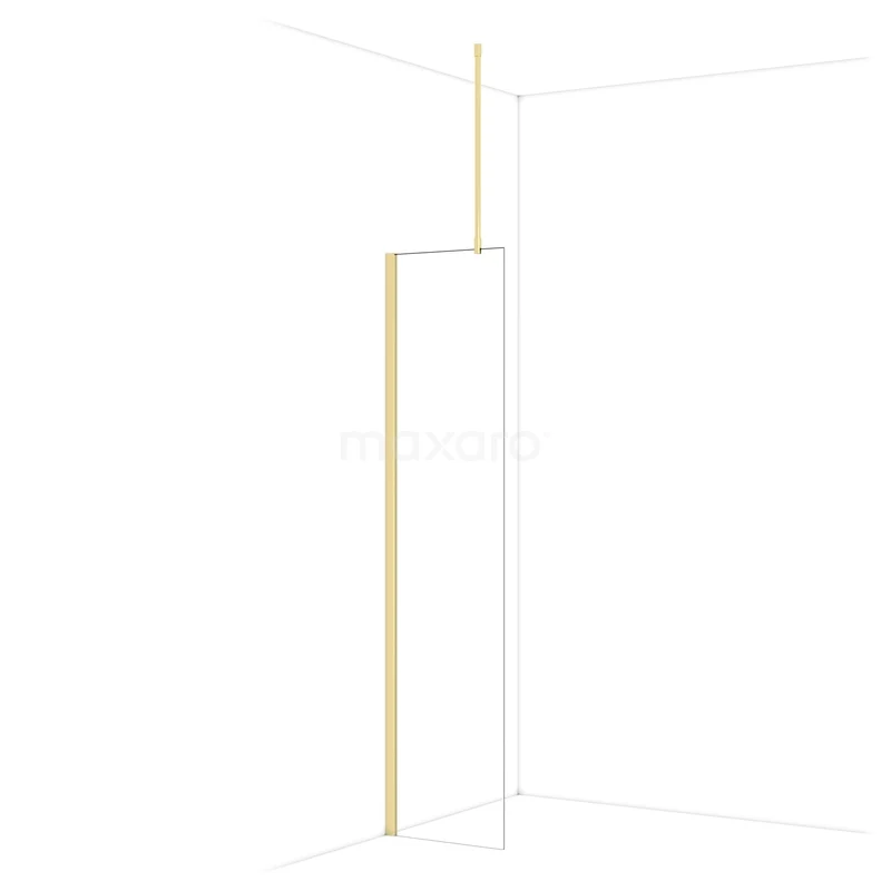Diamond Inloopdouche | 50 cm Glanzend lichtgoud Helder glas Vaste wand IDA05710GLG Diamond Inloopdouche | 50 cm Glanzend lichtgoud Helder glas Vaste wand IDA05710GLG