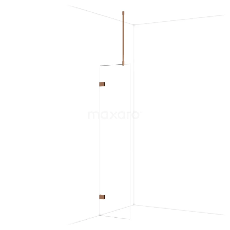 Diamond Inloopdouche | 50 cm Glanzend koper Helder glas Vaste wand IDA05720GKP Diamond Inloopdouche | 50 cm Glanzend koper Helder glas Vaste wand IDA05720GKP