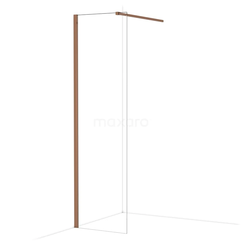 Diamond Inloopdouche | 60 cm Glanzend koper Helder glas Vaste wand IDA06110GKP Diamond Inloopdouche | 60 cm Glanzend koper Helder glas Vaste wand IDA06110GKP