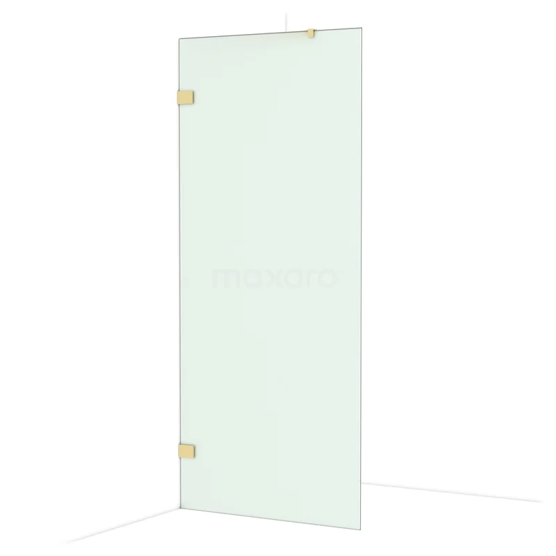Diamond Inloopdouche | 90 cm Glanzend lichtgoud Matglas Vaste wand IDA09227GLG