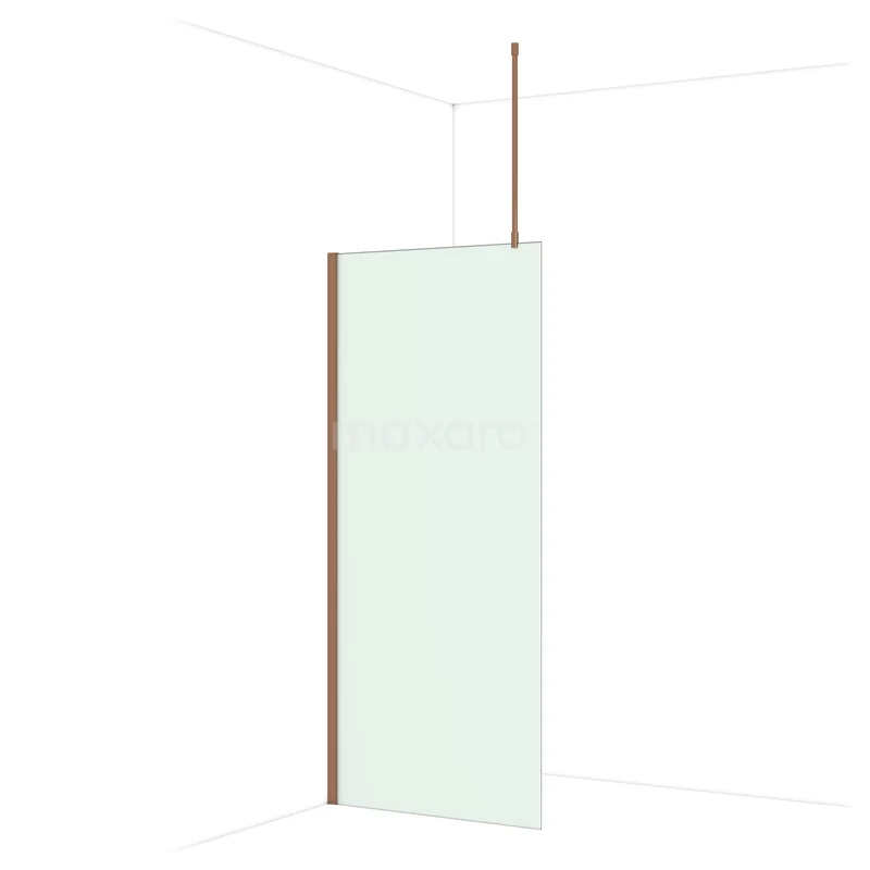 Diamond Inloopdouche | 90 cm Glanzend koper Matglas Vaste wand IDA09717GKP Diamond Inloopdouche | 90 cm Glanzend koper Matglas Vaste wand IDA09717GKP