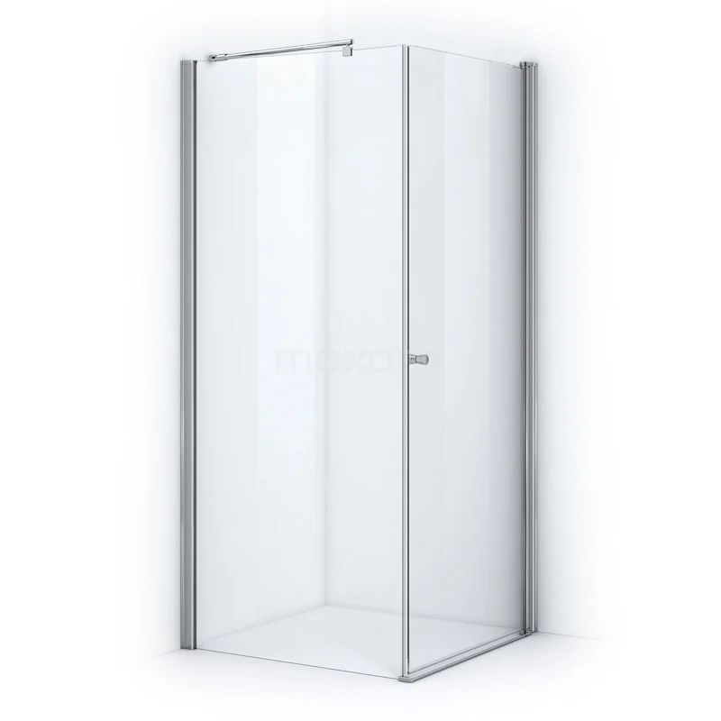 Duschkabine Zircon Comfort 90x80cm aus klarem Sicherheitsglas Chrom DC-0908011 Eck-Duschkabine mit Glaswänden und Aluminiumrahmen, platzsparendes Design für moderne Bäder.