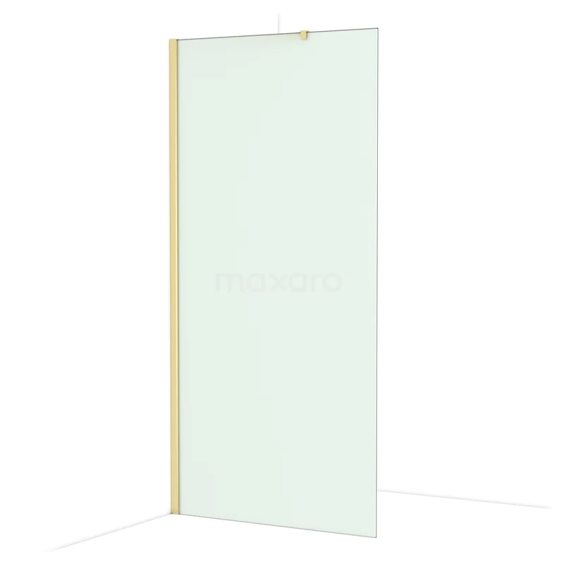 Diamond Inloopdouche | 100 cm Glanzend lichtgoud Matglas Vaste wand IDA10217GLG