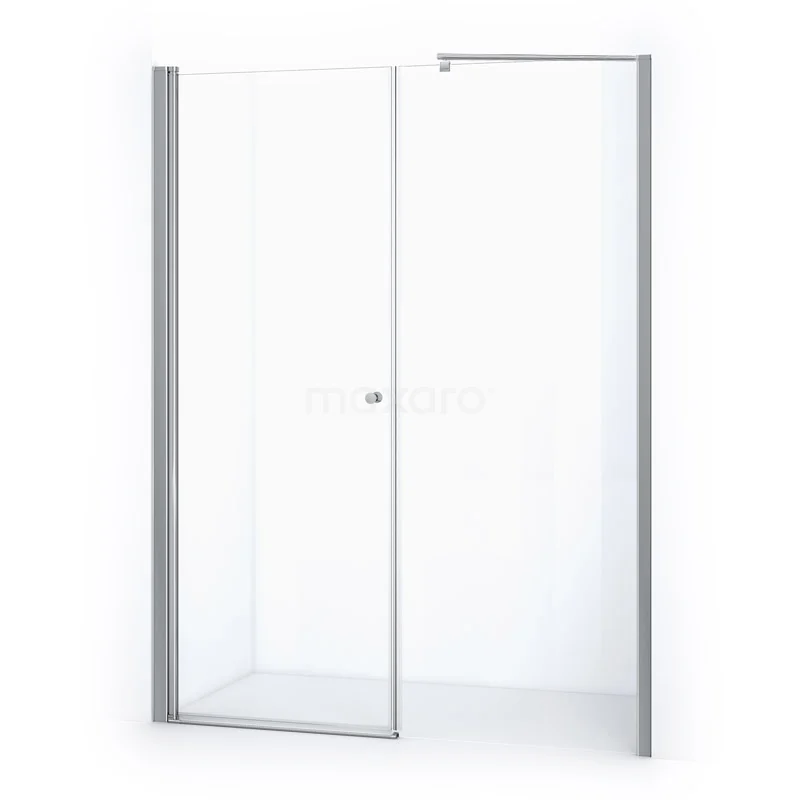 Zircon Comfort Shower door | 165 cm Chrome Clear glass Pivot door DW-0809011