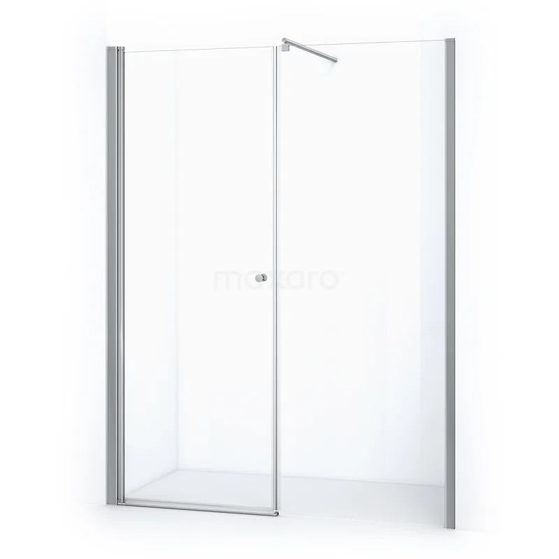 Zircon Comfort Shower door | 165 cm Chrome Clear glass Pivot door DW-0809013