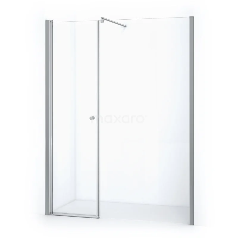 Duschwand Zircon Comfort 165cm aus klarem Sicherheitsglas Chrom DW-1106013 Transparente Duschkabine mit Eck-Einstieg, hergestellt aus Klarglas und Aluminiumprofil, ideal für ein modernes Badezimmer.
