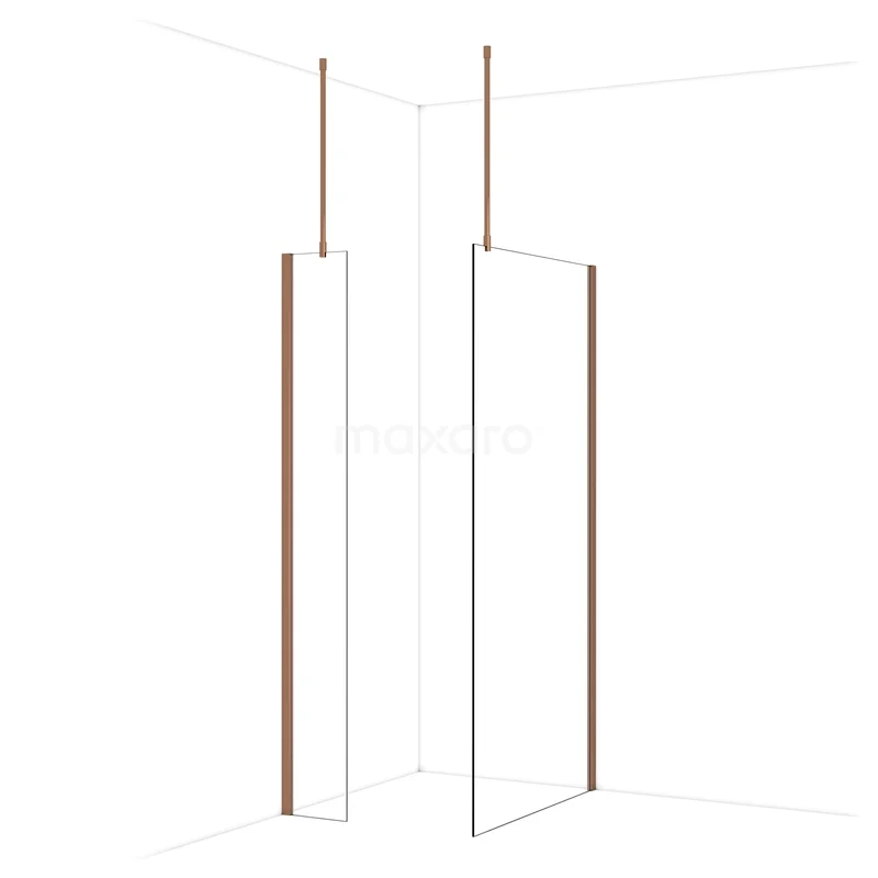 Begehbare Duschen IDB0310910GKP Raumteiler aus Glas-Duschwand mit minimalistischem weißen Rahmen, geeignet für moderne Bäder. Elegantes und schlankes Erscheinungsbild.