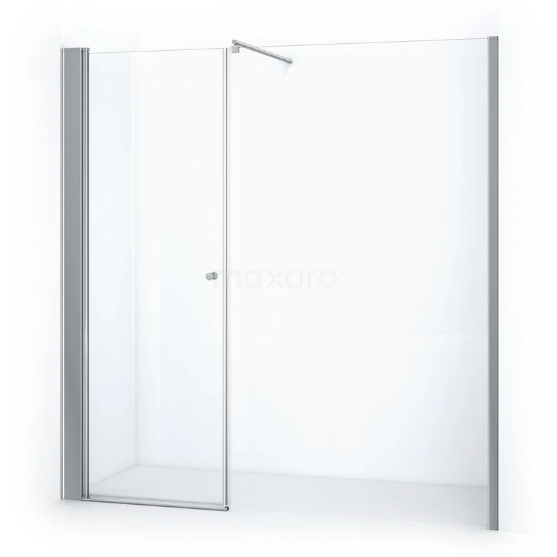 Zircon Comfort Shower door | 210 cm Chrome Clear glass Pivot door DW-1209213