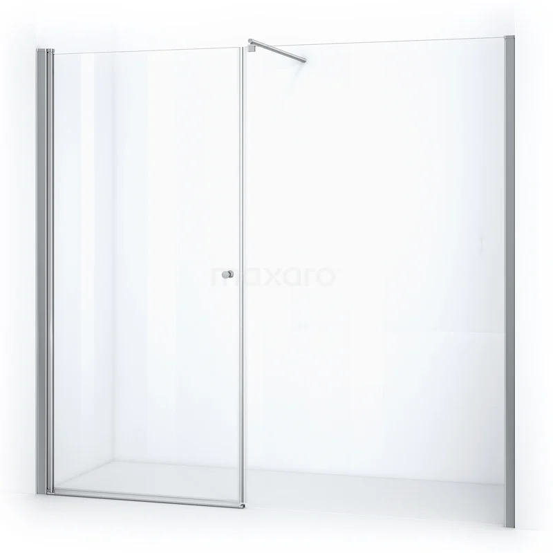 Zircon Comfort Shower door | 215 cm Chrome Clear glass Pivot door DW-1210013