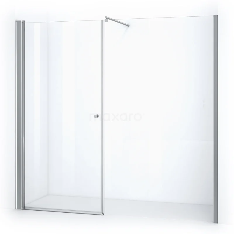 Zircon Comfort Shower door | 220 cm Chrome Clear glass Pivot door DW-1210113