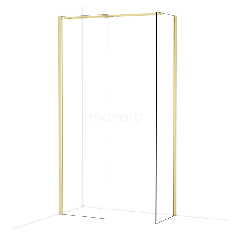 Diamond Walk-in shower | 60x50 cm Glanzend lichtgoud Clear glass 2 fixed walls IDB0605310GLG Diamond Walk-in shower | 60x50 cm Glanzend lichtgoud Clear glass 2 fixed walls IDB0605310GLG