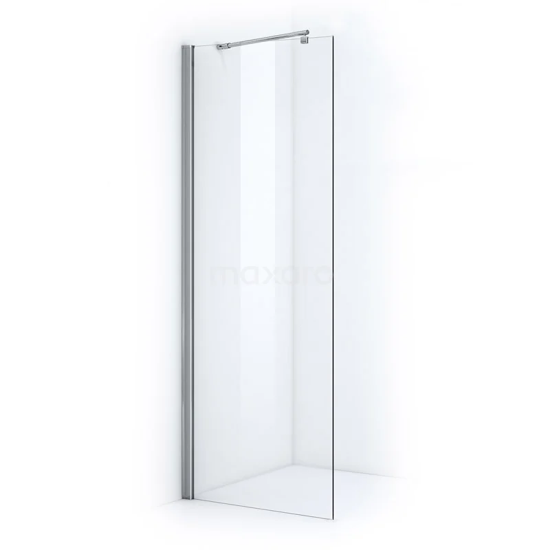 Zircon Essence Walk-in shower | 90 cm Chrome Clear glass Fixed wall EW-09011