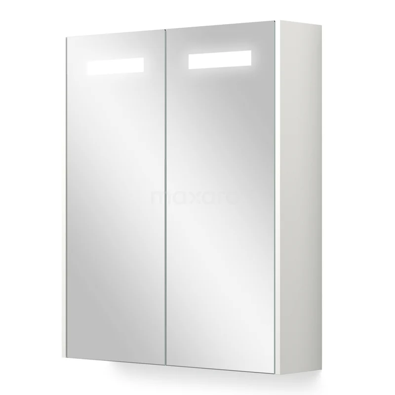 Spiegelschrank mit Beleuchtung und Heizung Modulo 60x70cm Matt Weiß K95-0600-59000-05 Weißer Badschrank mit Spiegeltüren, integrierter LED-Beleuchtung und modernem Design, ideal für moderne Bäder.