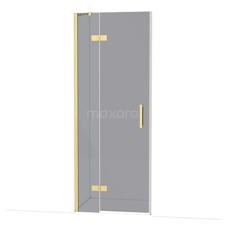 Diamant-Duschtüren DDB21351211LG Glasdouchedeur mit goldenen Scharnieren und Haltegriff, modernes Design, ideal für eine stilvolle Badezimmergestaltung.