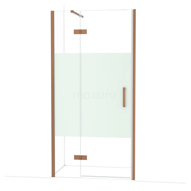 Diamant-Duschtüren DDB21462113KP Duschkabine mit transparentem Glas, kupferfarbenen Akzenten und minimalistischem Design, ideal für ein stilvolles Badezimmer.