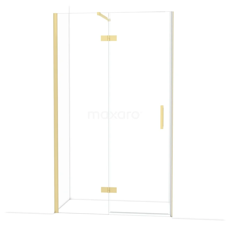 Diamant-Duschtüren DDB21661110LG Glasene Duschtür mit goldfarbenen Akzenten, eckige Form; stilvolles Badezimmeraccessoire aus der Luxus Serie.