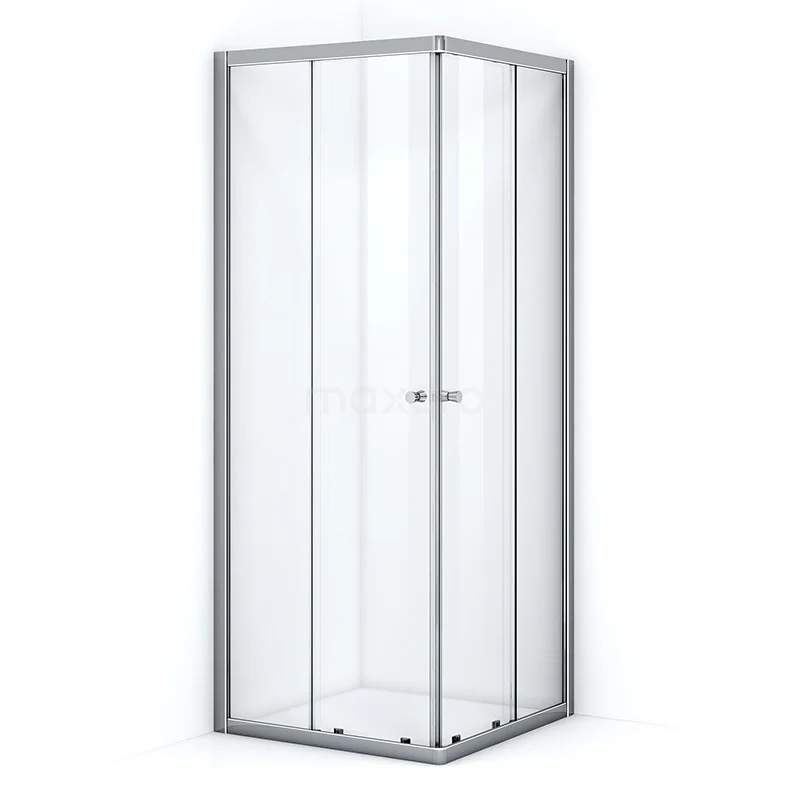 Ruby Allure Duschkabine | 70x70 cm Chrom Schiebetür Quadrat L0820-0707CN Viereckige Glas-Duschkabine mit Aluminiumrahmen, Schiebetüren und minimalistischem Design für moderne Bäder.