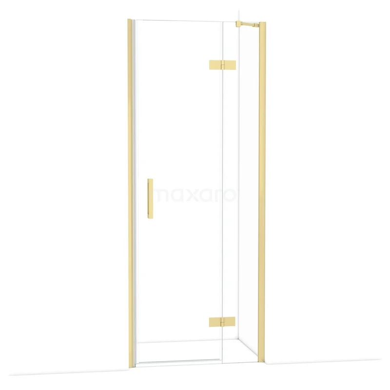 Diamant-Duschtüren DDB22352210LG Duschtür mit goldfarbenen Akzenten, Klarglas und modernem Design, ideal für ein stilvolles und luxuriöses Badezimmer.