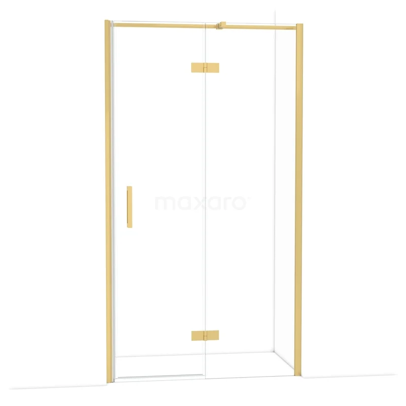 Diamant-Duschtüren DDB22652310GG Duschkabine mit Eckeinstieg, goldfarbenem Rahmen und Klarglas, perfekt für eine moderne Badezimmer Einrichtung.