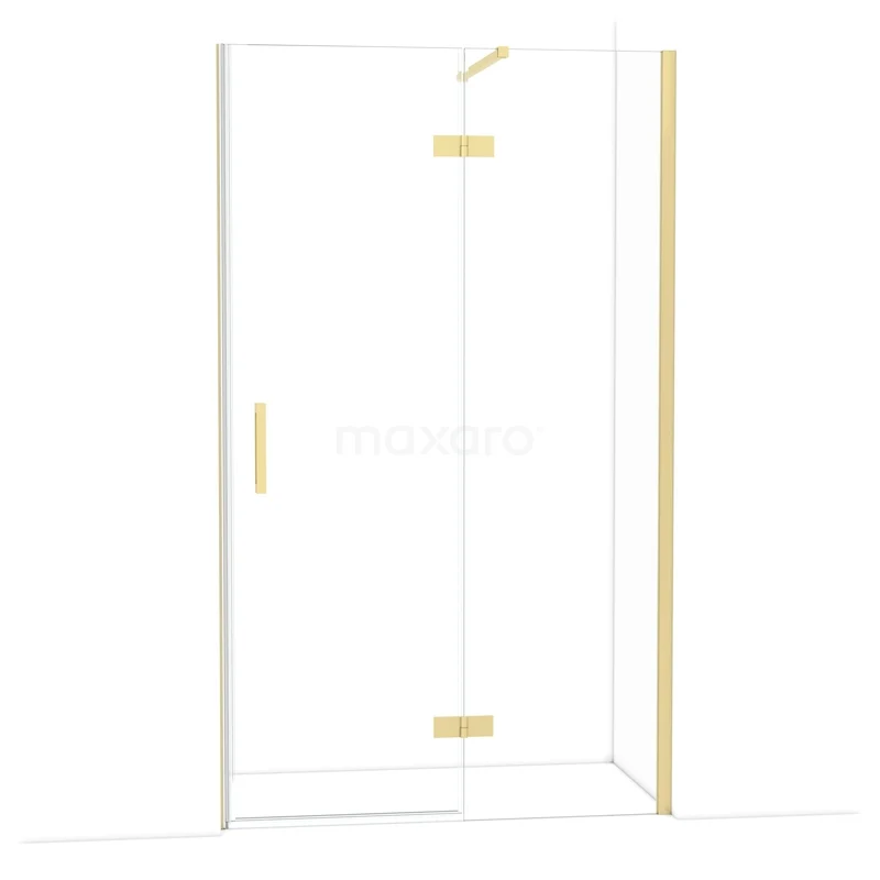 Diamant-Duschtüren DDB22661110LG Glas Duschwand mit goldfarbenen Akzenten, elegantes Design, ideal für ein modernes Badezimmer.