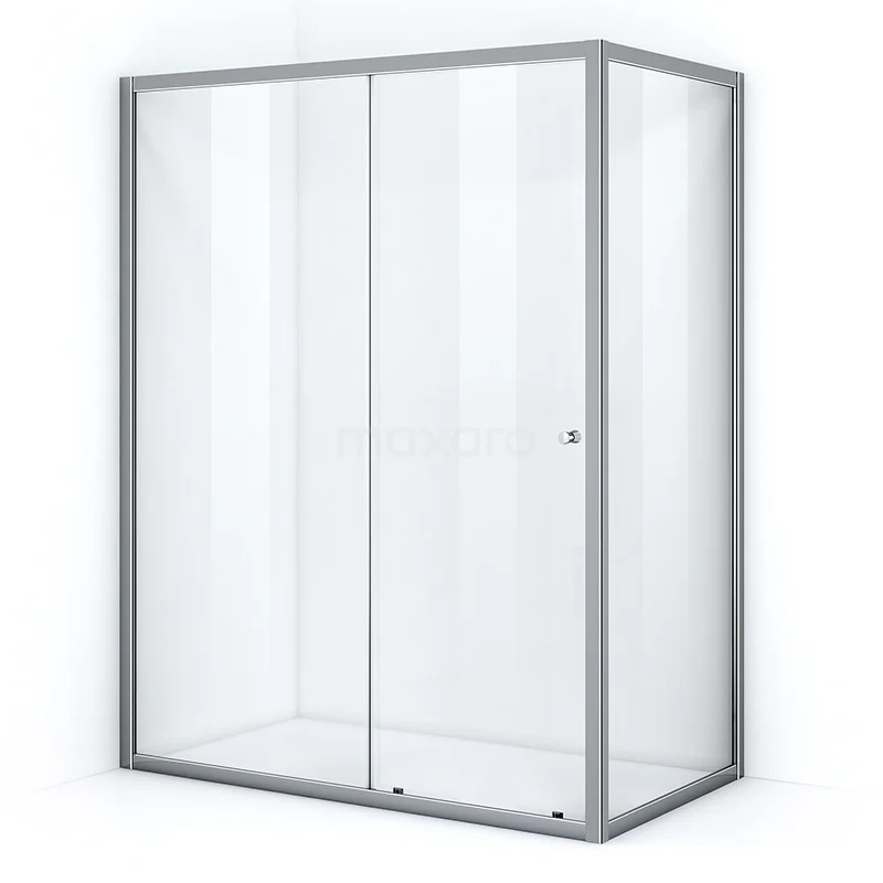 Ruby Allure Shower enclosure | 150x90 cm Chrome Clear glass Sliding door Rectangle L0920-1509CN