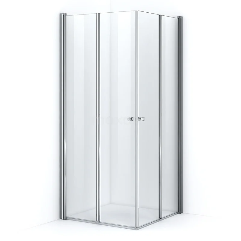 Zircon Comfort Shower enclosure | 80x80 cm Chrome Clear glass Folding door Square L1892_0808