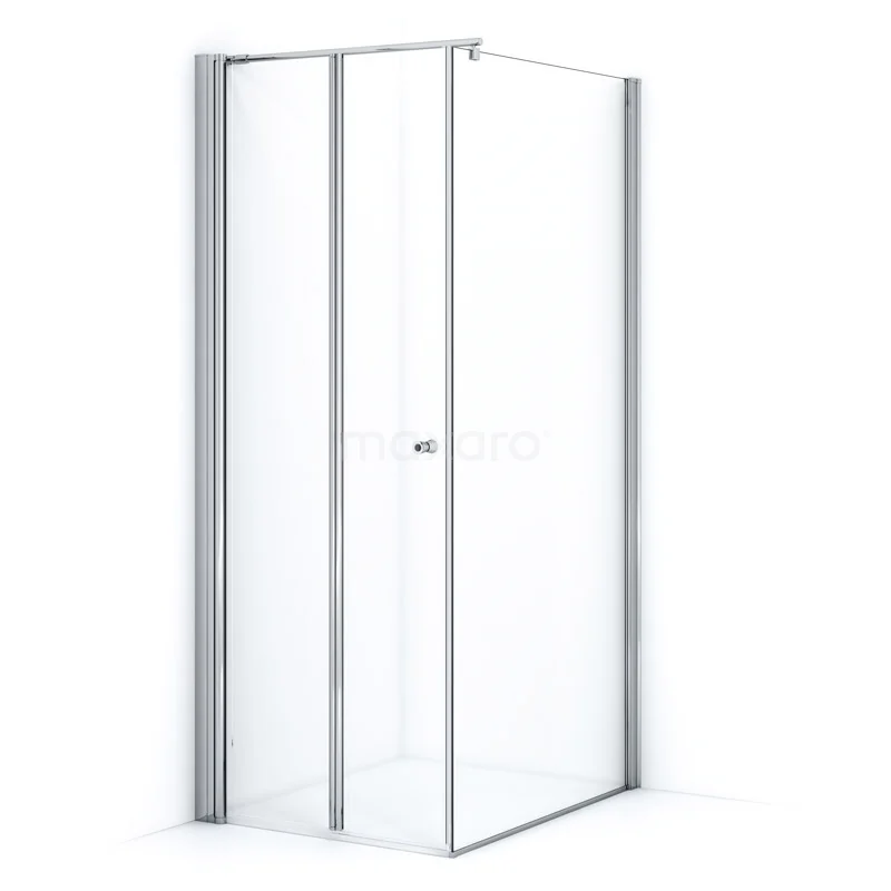 Zircon Comfort Shower enclosure | 90x80 cm Chrome Clear glass Folding door Rectangle L3692_0809L