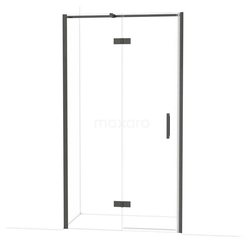 Diamond Douchedeur | 110 cm Zwart chroom Helder glas Draaideur DDB21652310BC Glazen douchedeur met mat zwarte omlijsting, strak design en modern formaat. Perfect voor een stijlvolle badkamerstijl.