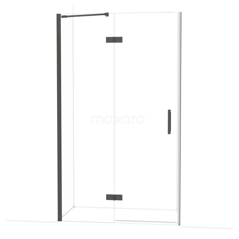 Diamant-Duschtür DDB21661210BCN Duschtür schwarz Profil, klarglas, strakes Design, Badezimmerlösung perfekt für moderne Duschenserien.