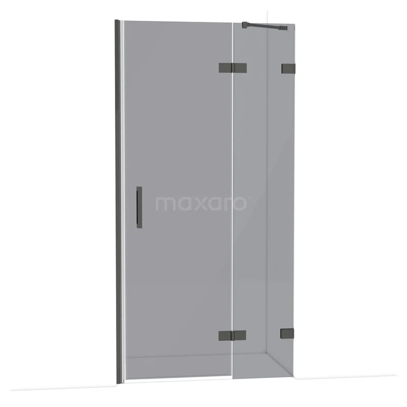 Diamant-Duschtüren DDB22462221BC Glasene Duschtür mit mattschwarzem Rahmen, drehbares Design und schlankes Design. Perfekt für ein modernes Badezimmer.