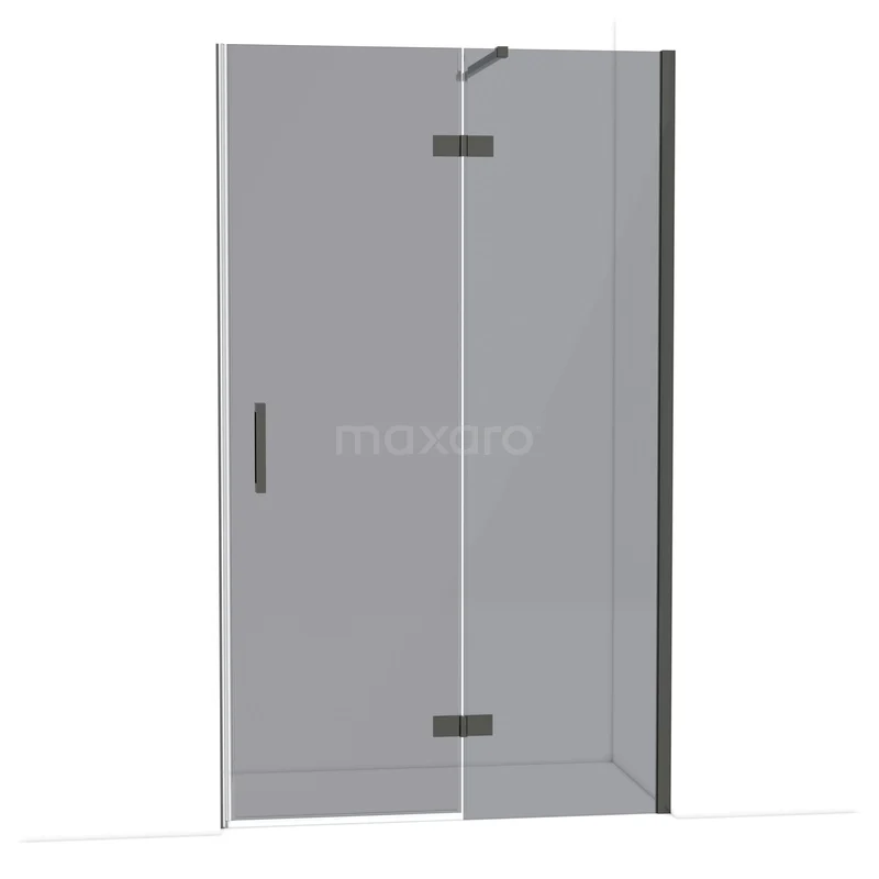 Diamant-Duschtür DDB22661111BCN Glasene Duschtür mit Scharnier aus rostfreiem Stahl im rechteckigen Design, perfekt für einen modernen Badezimmerstil.