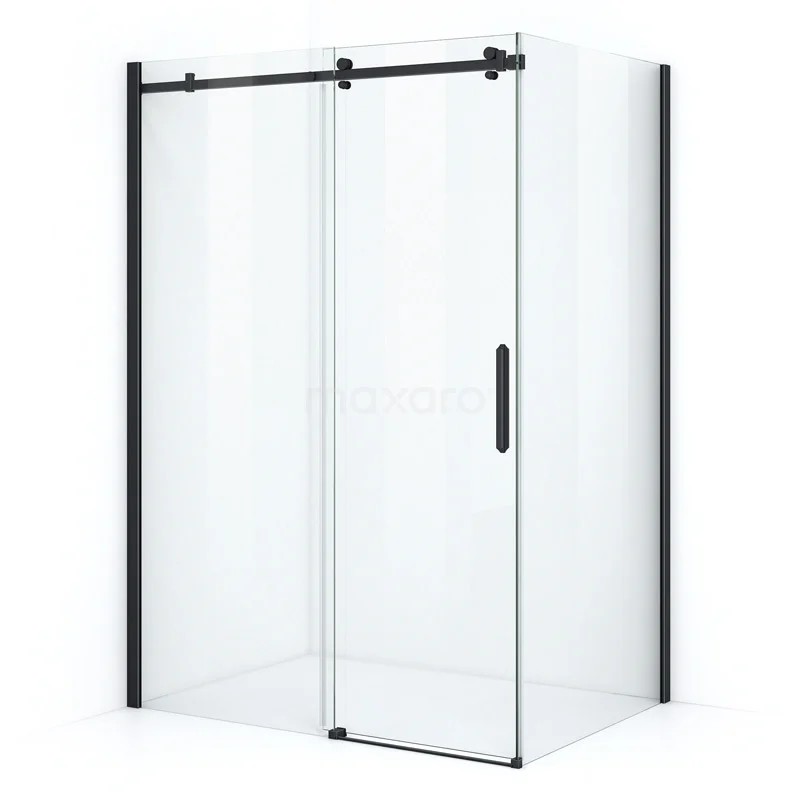 Crystal Allure Shower enclosure | 140x100 cm Matte black Clear glass Sliding door Rectangle L5120-1410M