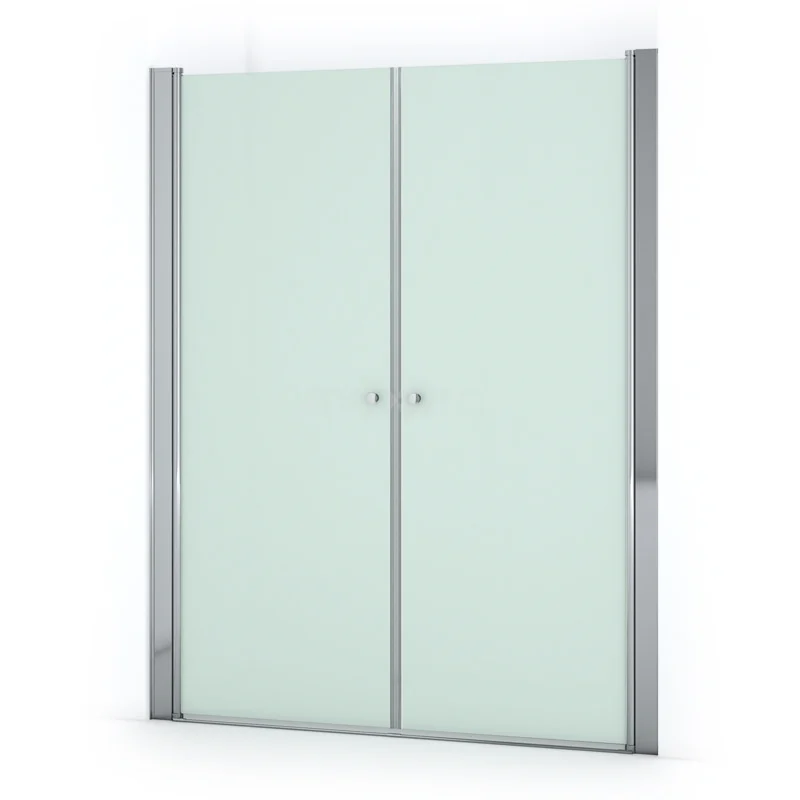Zircon Comfort Shower door | 160 cm Chrome Frosted glass Bi-fold door S0423-1600N