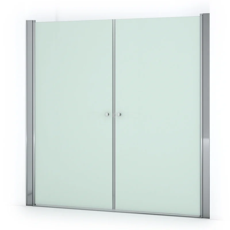 Duschtür Zircon Comfort 200cm Mattes Sicherheitsglas Chrom S0423-2000N Glasdouchedeur mit Mattglas, Aluminiumprofilen und Drehfunktion, ideal für moderne Badezimmergestaltung.