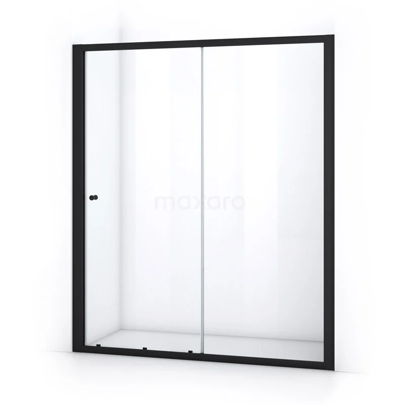 Ruby Allure Shower door | 175 cm Matte black Clear glass Sliding door S0880-1700M